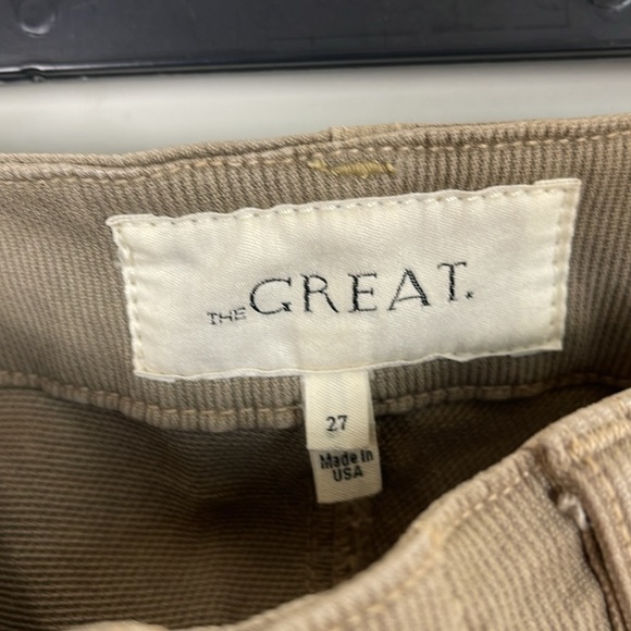 The GREAT. The Skinny Armies Corduroy Pants Beige Size 27 - Picture 4 of 11